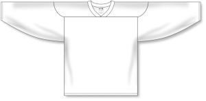 Athletic Knit H6100-217 League Hockey Jersey - White/Navy - Front