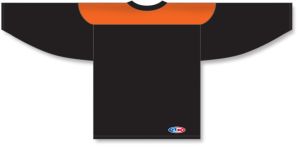Athletic Knit H6100-265 League Hockey Jersey - Black/Orange - Rear