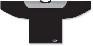 Athletic Knit H6100-854 League Hockey Jersey - Black/Grey - Rear