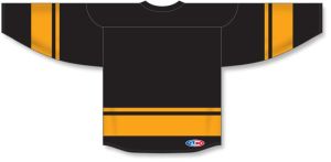 Athletic Knit H6400-212 League Hockey Jersey - Black/Gold - Rear