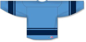 Athletic Knit H6400-232 League Hockey Jersey - Sky/Navy - Rear