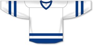Athletic Knit H6500-207 League Hockey Jersey - White/Royal - Front
