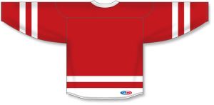 Athletic Knit H6500-208 League Hockey Jersey - Red/White - Rear
