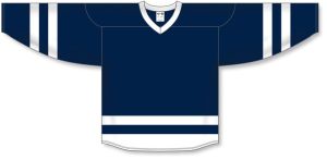 Athletic Knit H6500-216 League Hockey Jersey - Navy/White - Front