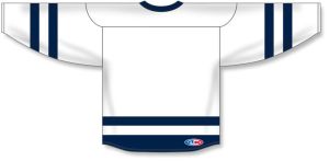 Athletic Knit H6500-217 League Hockey Jersey - White/Navy - Rear
