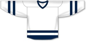 Athletic Knit H6500-217 League Hockey Jersey - White/Navy - Front