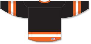 Athletic Knit H6500-223 League Hockey Jersey - Black/Orange/White - Rear