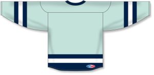 Athletic Knit H6500-421 League Hockey Jersey - Ice Blue/Navy/White - Rear