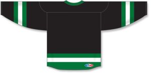 Athletic Knit H6500-435 League Hockey Jersey - Black/Kelly/White - Rear