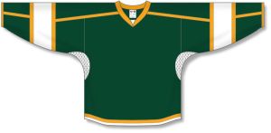 Athletic Knit H7000-439 Select Hockey Jersey - Dark Green/White/Gold - Front