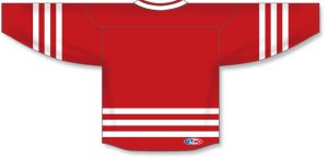 Athletic Knit H8000-208 Select Hockey Jersey - Red/White - Rear