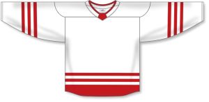Athletic Knit H8000-209 Select Hockey Jersey - White/Red - Front