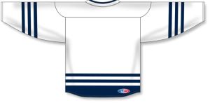 Athletic Knit H8000-217 Select Hockey Jersey - White/Navy - Rear