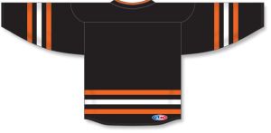 Athletic Knit H8000-223 Select Hockey Jersey - Black/Orange/White - Rear