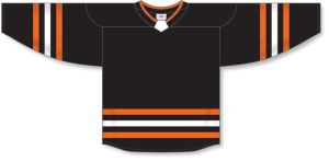 Athletic Knit H8000-223 Select Hockey Jersey - Black/Orange/White - Front