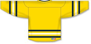Athletic Knit H8000-255 Select Hockey Jersey - Maize/Navy/White - Rear