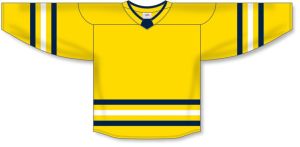 Athletic Knit H8000-255 Select Hockey Jersey - Maize/Navy/White - Front