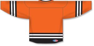 Athletic Knit H8000-330 Select Hockey Jersey - Orange/Black/White - Rear
