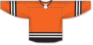 Athletic Knit H8000-330 Select Hockey Jersey - Orange/Black/White - Front