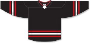 Athletic Knit H8000-348 Select Hockey Jersey - Black/Red/White - Front