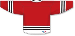 Athletic Knit H8000-414 Select Hockey Jersey - Red/White/Black - Rear