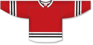Athletic Knit H8000-414 Select Hockey Jersey - Red/White/Black - Front