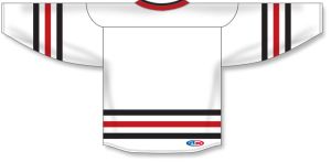 Athletic Knit H8000-415 Select Hockey Jersey - White/Black/Red - Rear