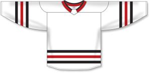 Athletic Knit H8000-415 Select Hockey Jersey - White/Black/Red - Front