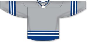 Athletic Knit H8000-450 Select Hockey Jersey - Grey/Royal/White - Front