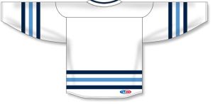 Athletic Knit H8000-474 Select Hockey Jersey - White/Navy/Sky - Rear