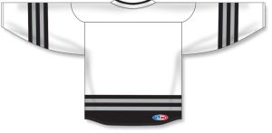Athletic Knit H8000-627 Select Hockey Jersey - White/Black/Grey - Rear