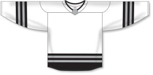 Athletic Knit H8000-627 Select Hockey Jersey - White/Black/Grey - Front