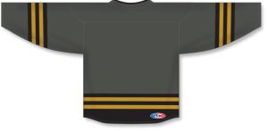 Athletic Knit H8000-748 Select Hockey Jersey - Graphite/Black/Knights Gold - Rear