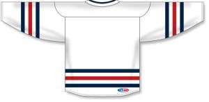 Athletic Knit H8000-765 Select Hockey Jersey - White/Navy/Red - Rear