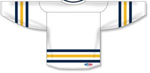 Athletic Knit H8000-767 Select Hockey Jersey - White/Navy/Tuscan Gold - Rear