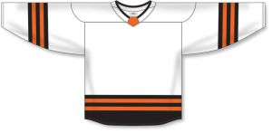 Athletic Knit H8000-833 Select Hockey Jersey - White/Black/Orange - Front