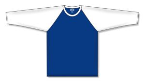 Athletic Knit S1846-206 Soccer Long Sleeve Shirt - Royal/White - Front