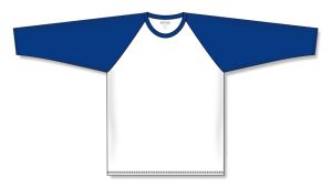Athletic Knit S1846-207 Soccer Long Sleeve Shirt - White/Royal - Front