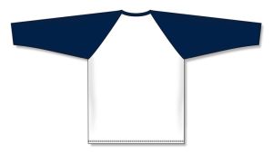 Athletic Knit S1846-217 Soccer Long Sleeve Shirt - White/Navy - Rear