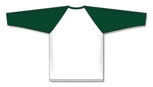 Athletic Knit S1846-279 Soccer Long Sleeve Shirt - White/Dark Green - Rear