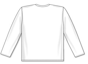 Athletic Knit BA1900-000 Baseball Long Sleeve Shirt - White - Rear