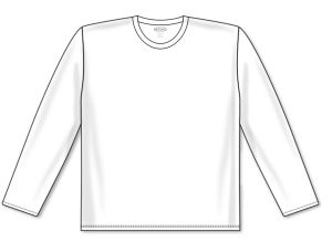 Athletic Knit BA1900-000 Baseball Long Sleeve Shirt - White - Front