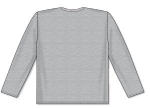 Athletic Knit S1900-020 Soccer Long Sleeve Shirt - Heather Grey - Rear