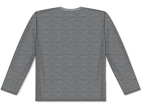 Athletic Knit V1900-021 Volleyball Long Sleeve Shirt - Heather Charcoal - Rear