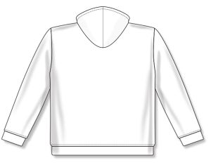 Athletic Knit A1834-000 Apparel Sweatshirt - White - Rear