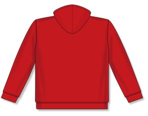 Athletic Knit A1834-005 Apparel Sweatshirt - Red - Rear