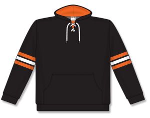 Athletic Knit A1845-223 Apparel Sweatshirt - Black/Orange/White - Front