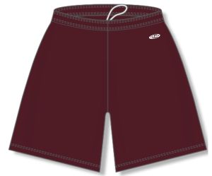 Athletic Knit AS1300-009 Apparel Shorts - Maroon - Front