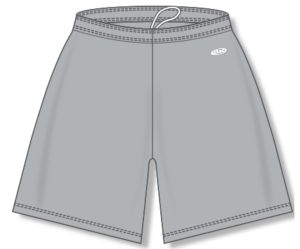 Athletic Knit BAS1300-012 Baseball Shorts - Grey - Front