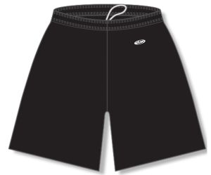 Athletic Knit BAS1700-001 Baseball Shorts - Black - Front